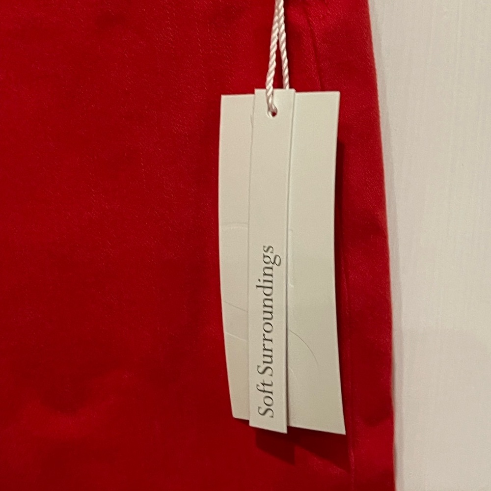 RED JEANS, 5 POCKET, STRAIGHT, THE ULTIMATE JEANS by SOFT SURROUNDINGS. Size 14. - Picture 8 of 11